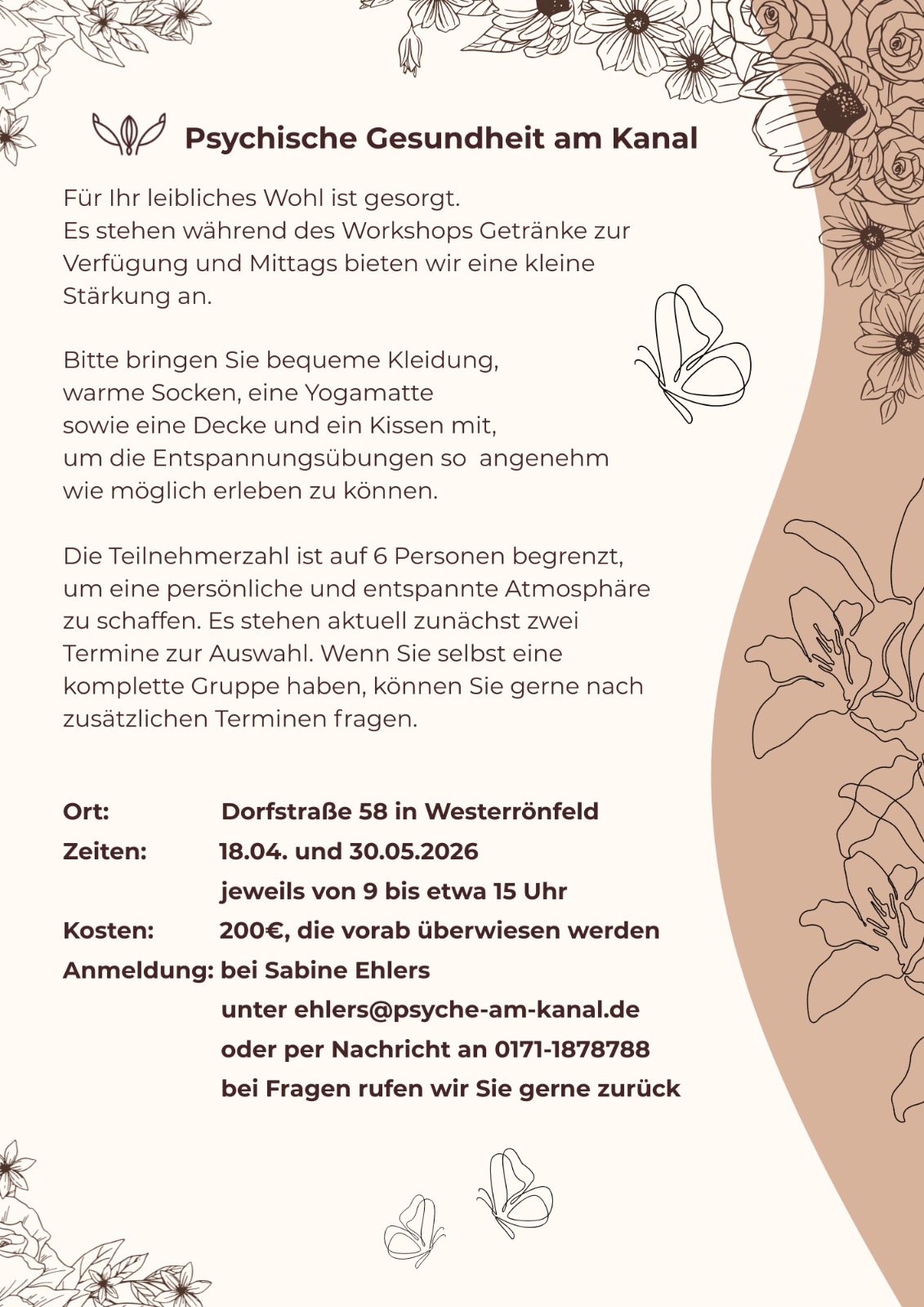 Flyer - Workshop: Bitte entspannen - Seite 2